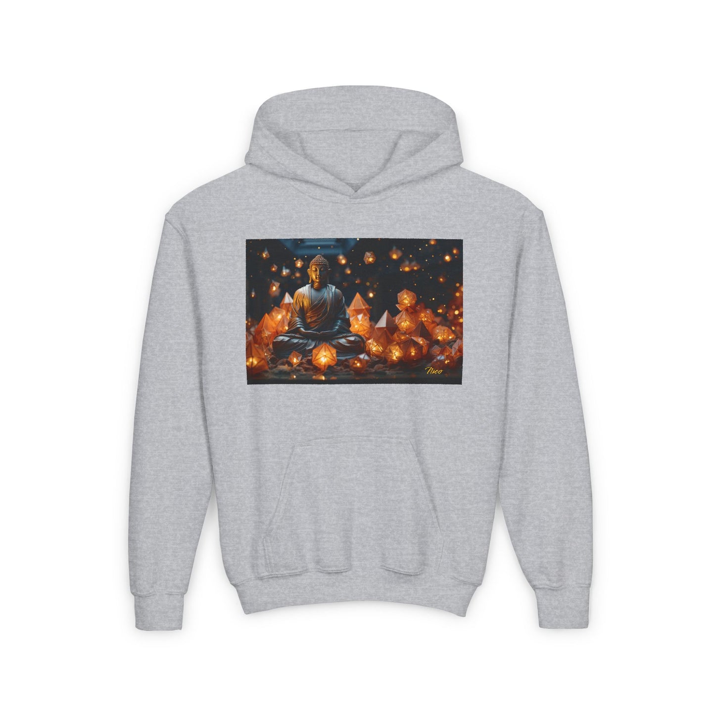 Ascending Buddah Series Print #10 Youth Heavy Blend Hooded Sweatshirt