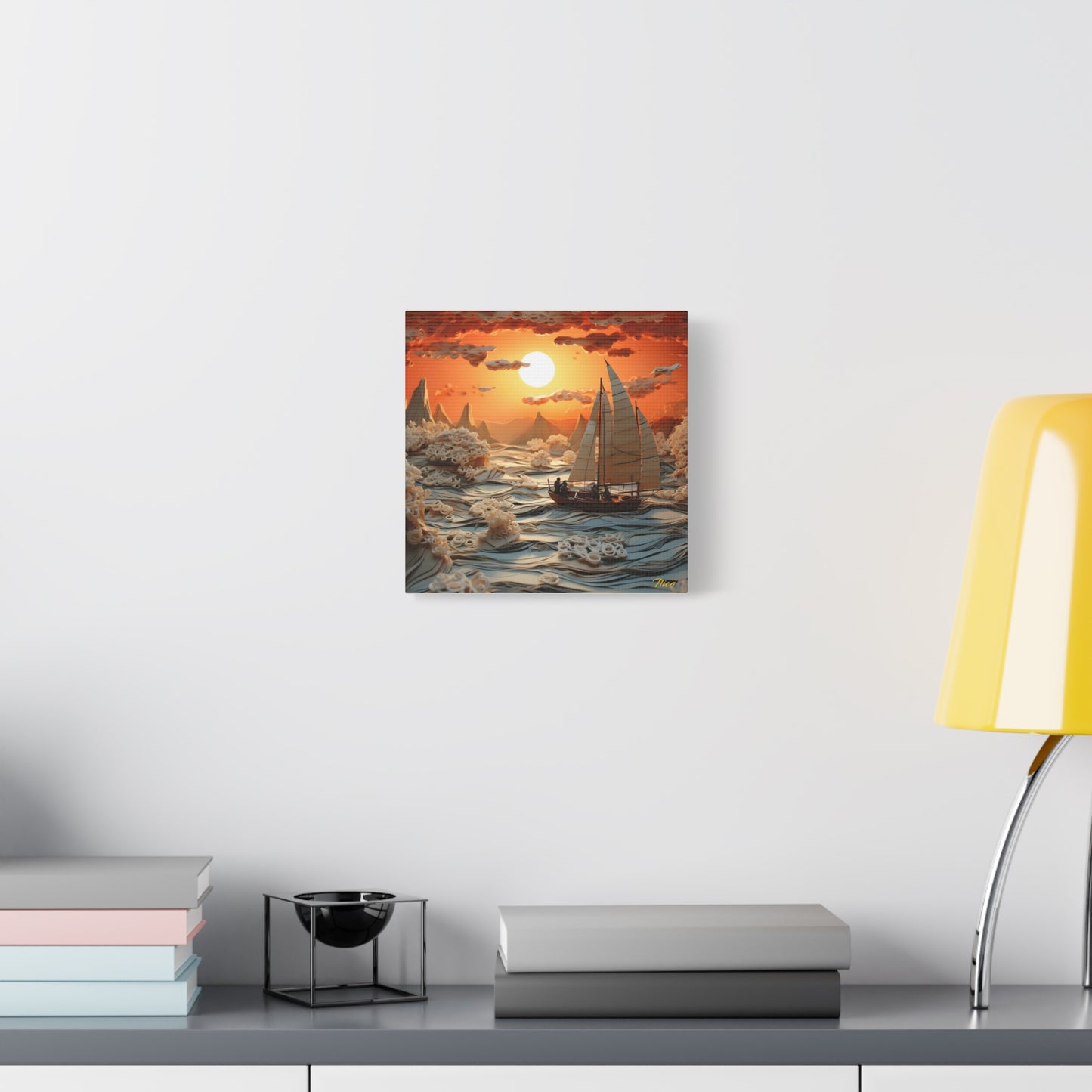 Into The Sunset Series Print #8 - Streched Matte Canvas Print, 1.25" Thick