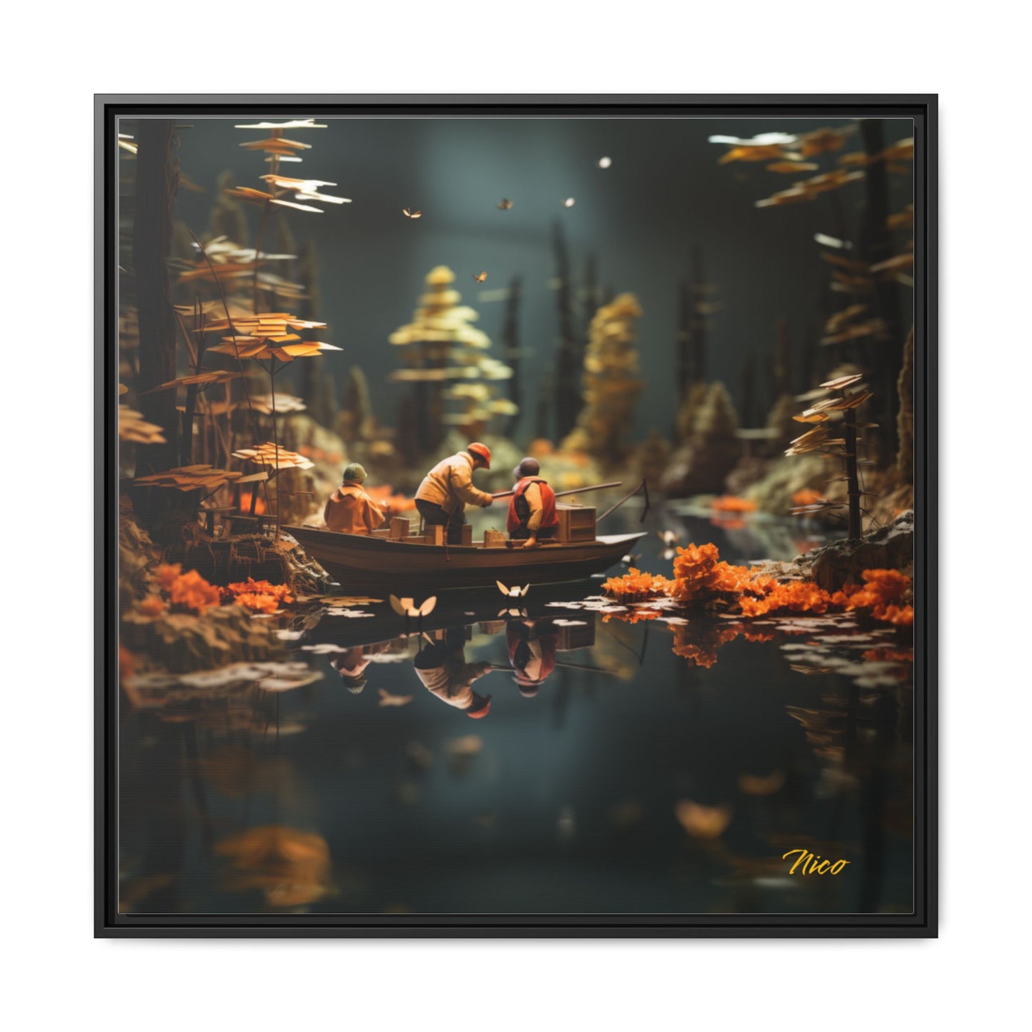 Born On A Bayou Series Print #10 - Black Framed Canvas Print