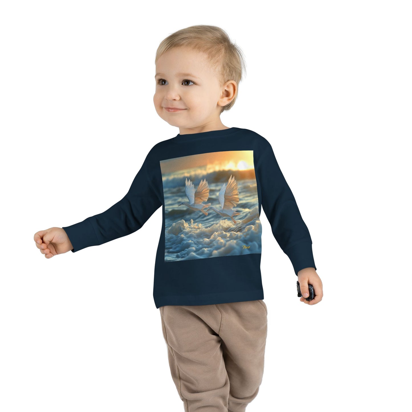 By The Seaside Series Print #5 Toddler Long Sleeve Tee