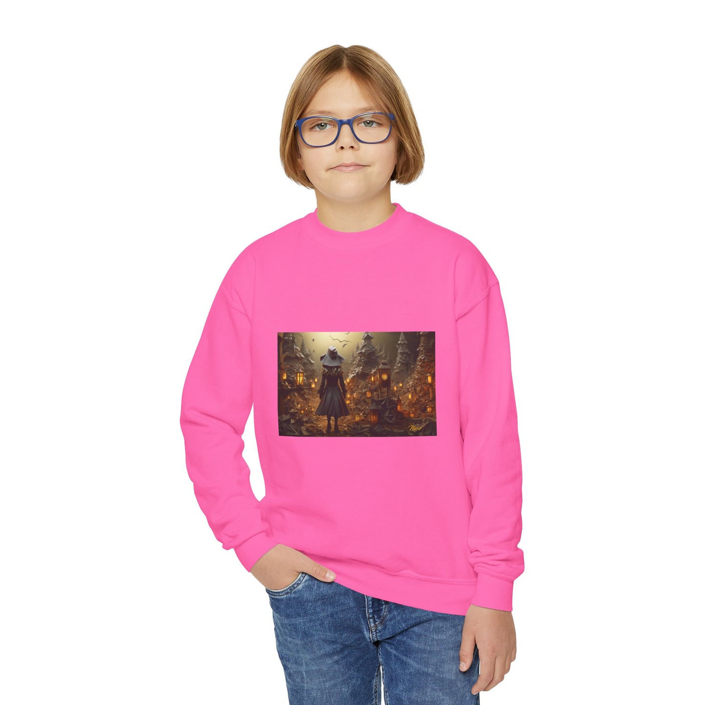 Halloween 2024 Series Print #3 Youth Crewneck Sweatshirt