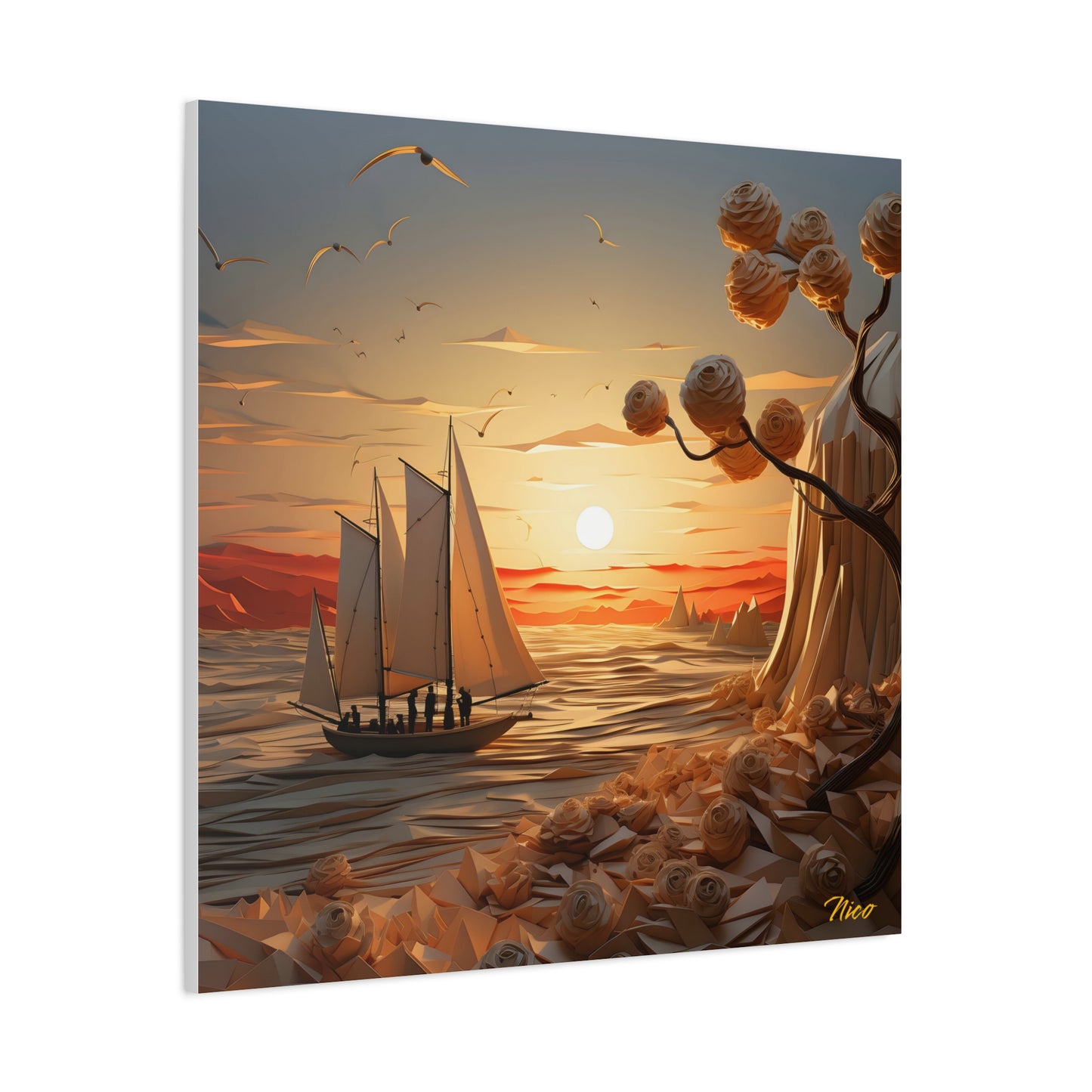 Into The Sunset Series Print #10 - Streched Matte Canvas Print, 1.25" Thick