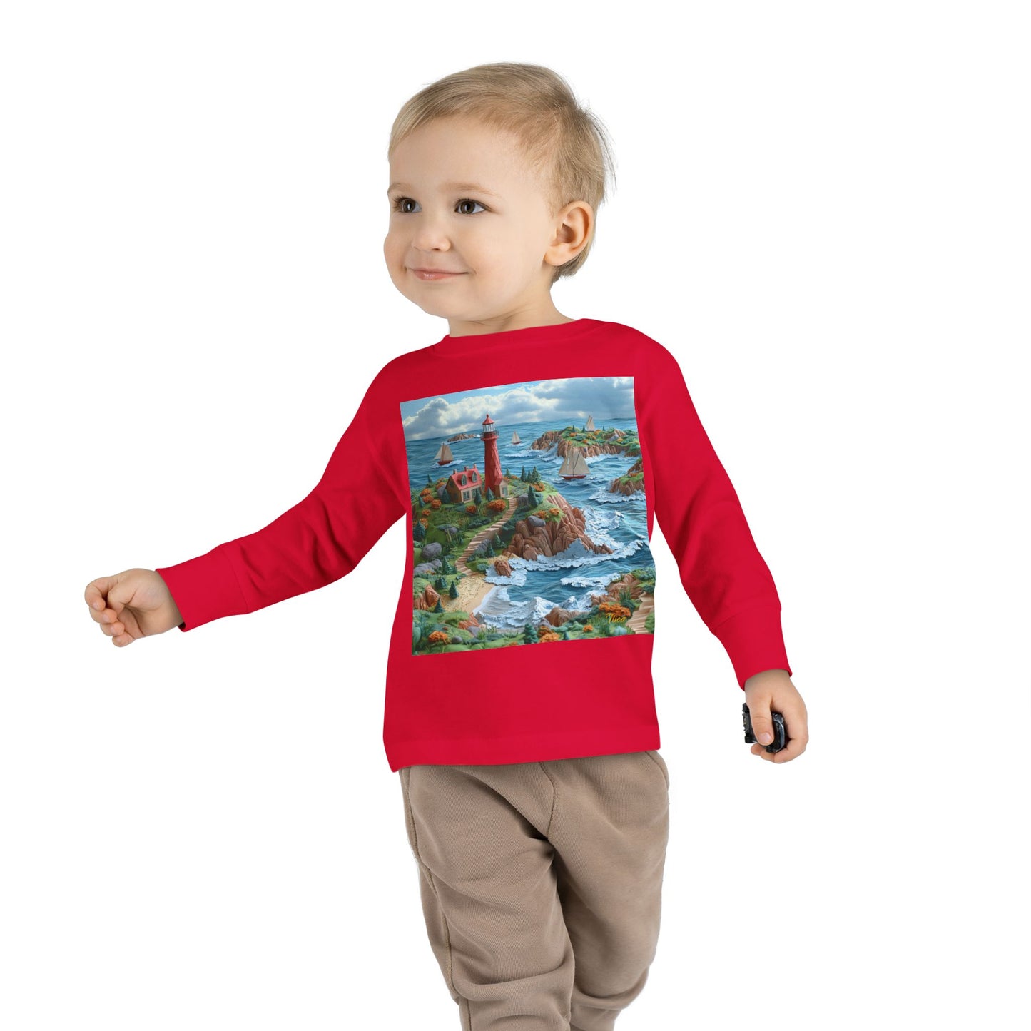 By The Seaside Series Print #6 Toddler Long Sleeve Tee