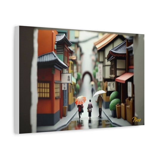 Oriental Rain Series Print #8 - Streched Matte Extended Canvas Print, 1.25" Thick