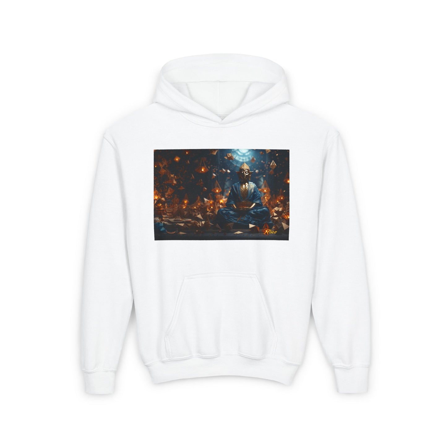 Ascending Buddah Series Print #1 Youth Heavy Blend Hooded Sweatshirt