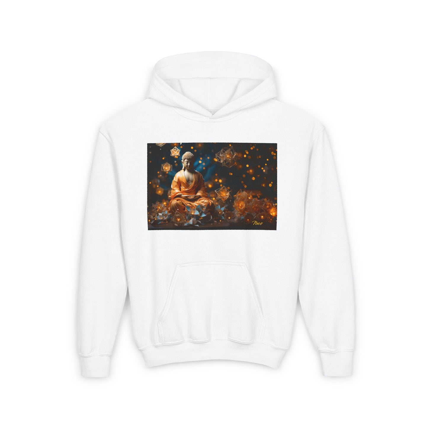 Ascending Buddah Series Print #8 Youth Heavy Blend Hooded Sweatshirt