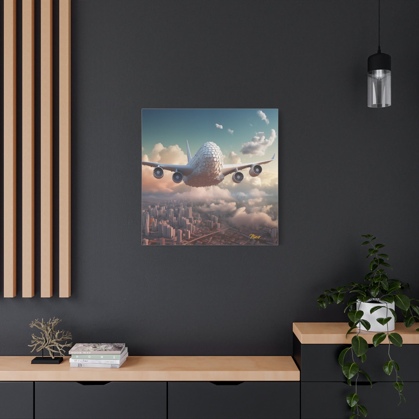 Frequent Flyer Miles Series Print #1 - Streched Matte Canvas Print, 1.25" Thick