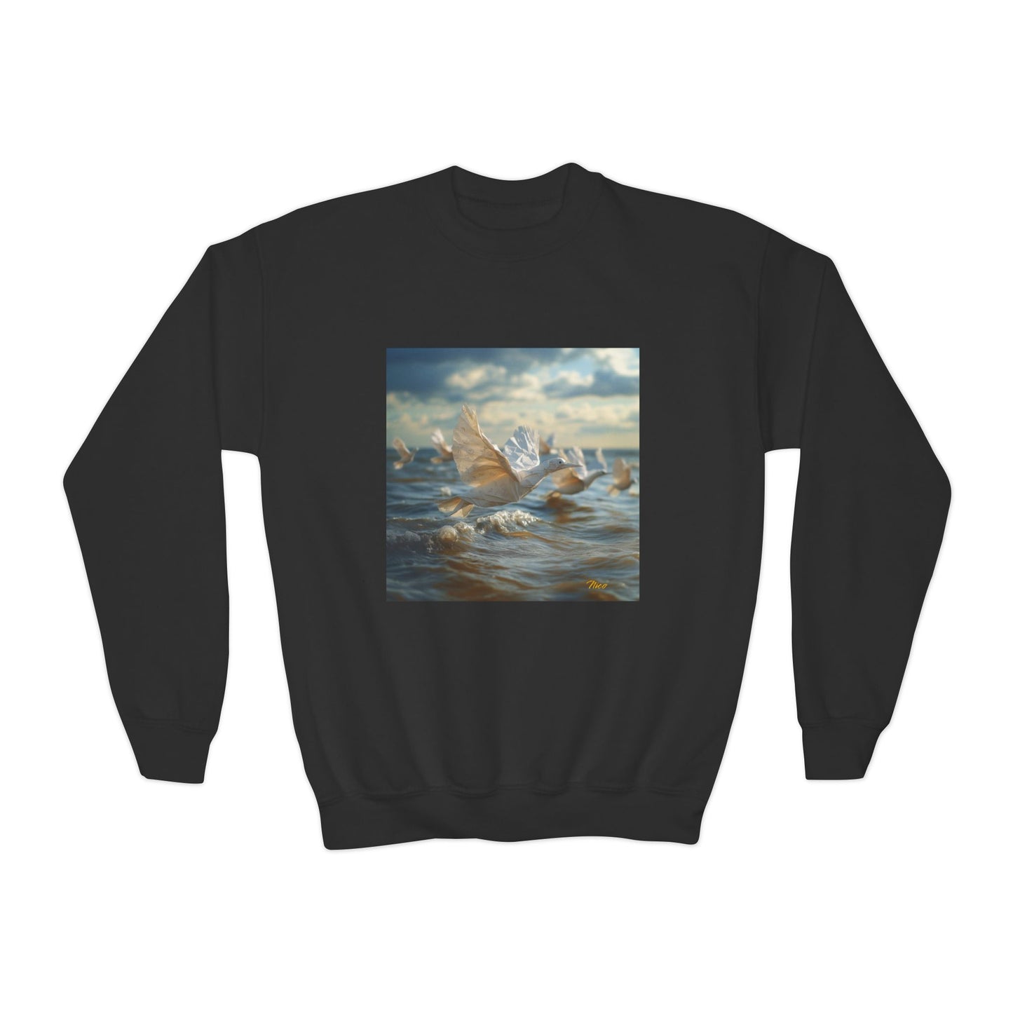 By The Seaside Series Print #8 Youth Crewneck Sweatshirt