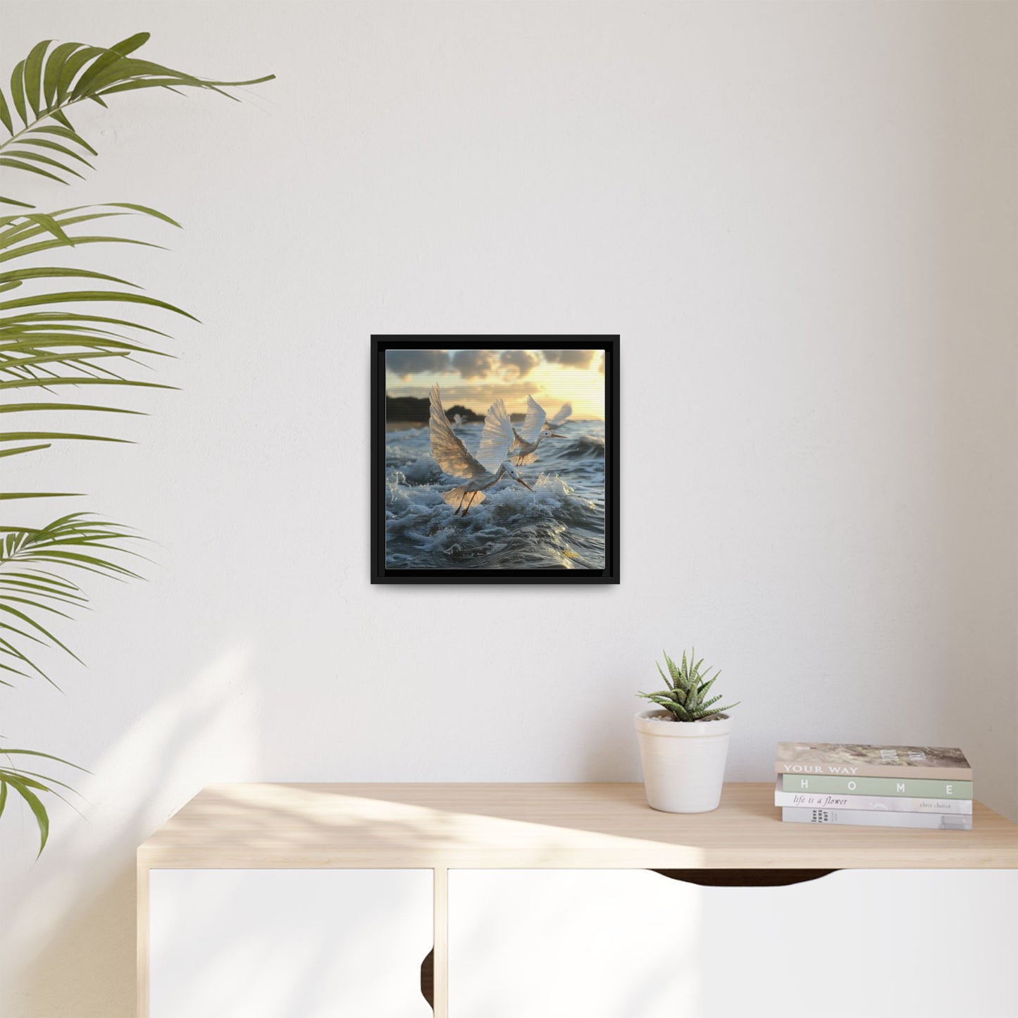 By The Seaside Series Print #10 - Black Framed Canvas Print