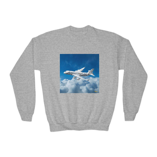 Frequent Flyer Miles Series Print #5 Youth Crewneck Sweatshirt