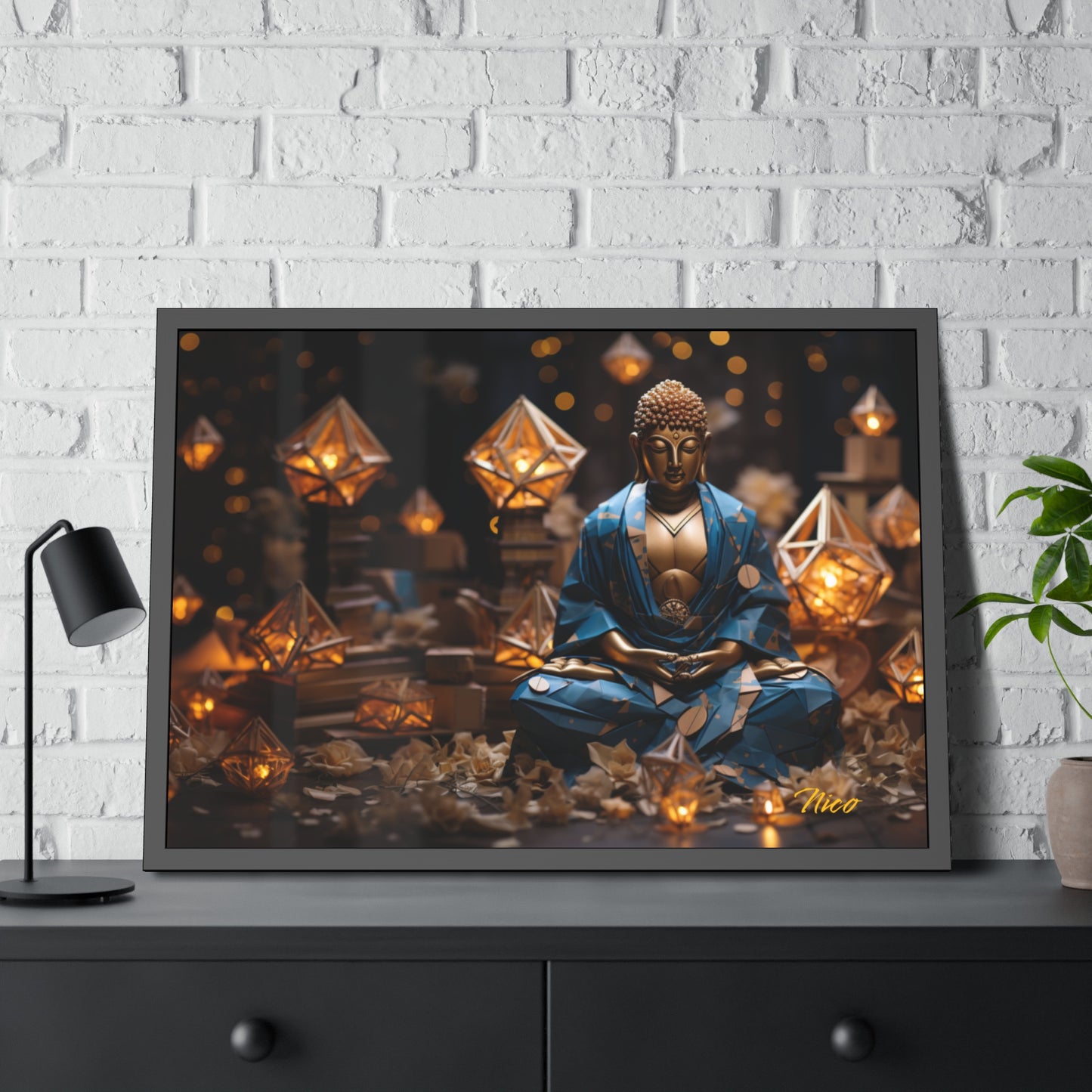 Ascending Buddha Series Print #3 - Framed Fine Art Paper Print