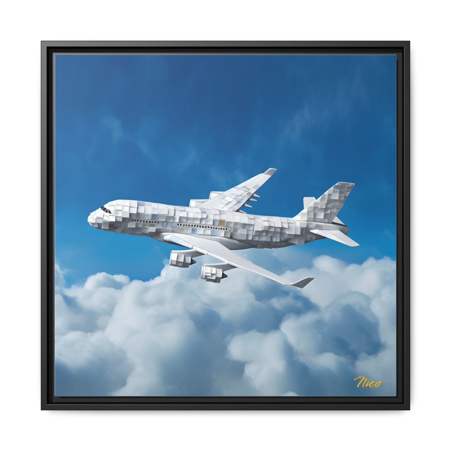 Frequent Flyer Miles Series Print #5 - Black Framed Canvas Print