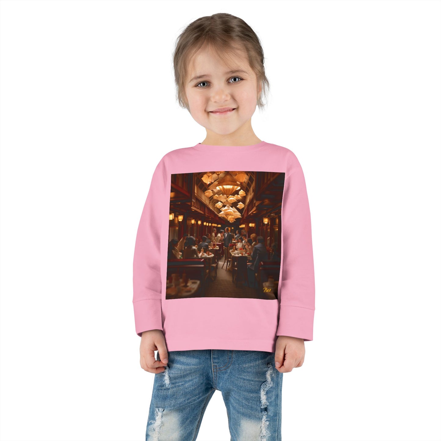 Orient Express Series Print #8 Toddler Long Sleeve Tee