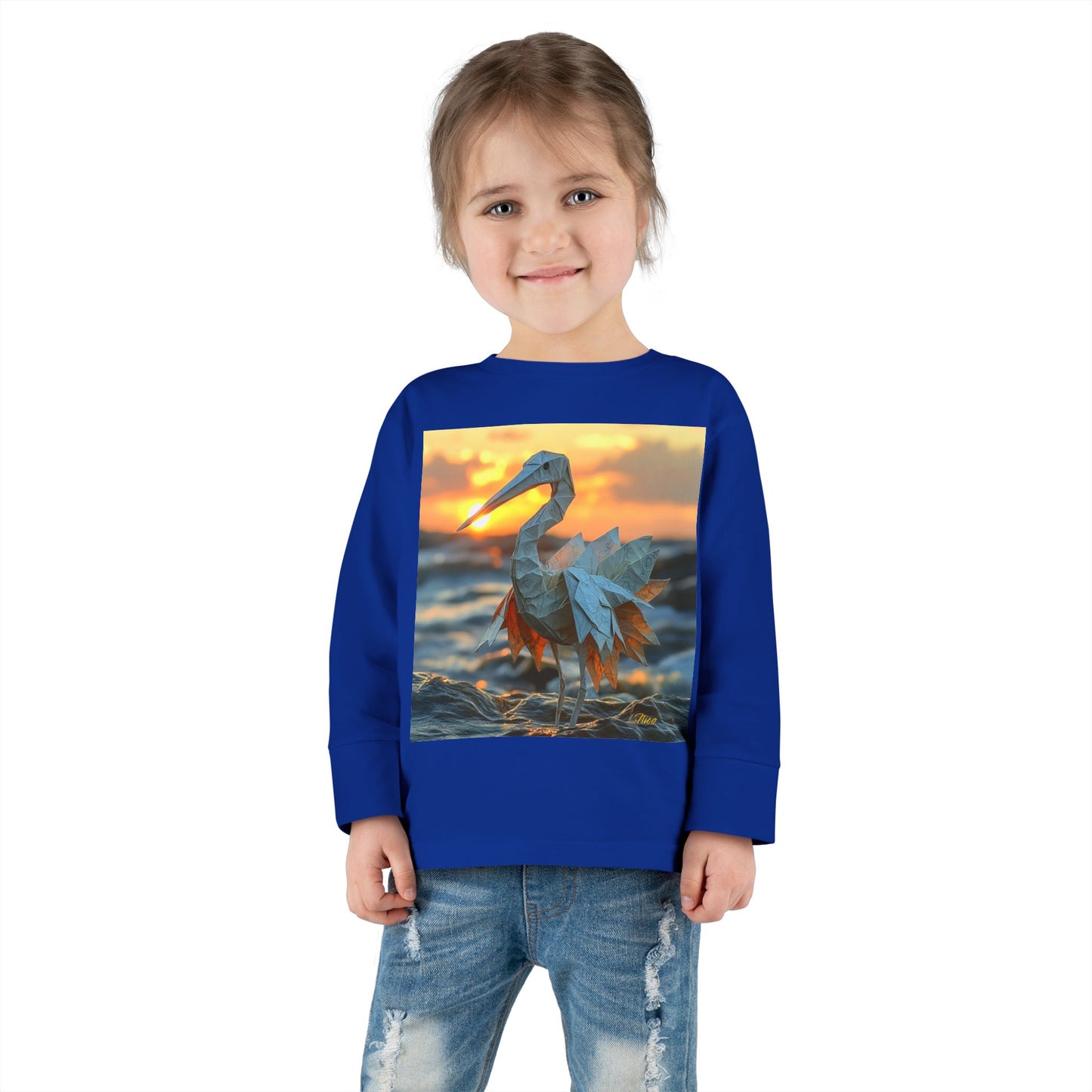 By The Seaside Series Print #1 Toddler Long Sleeve Tee