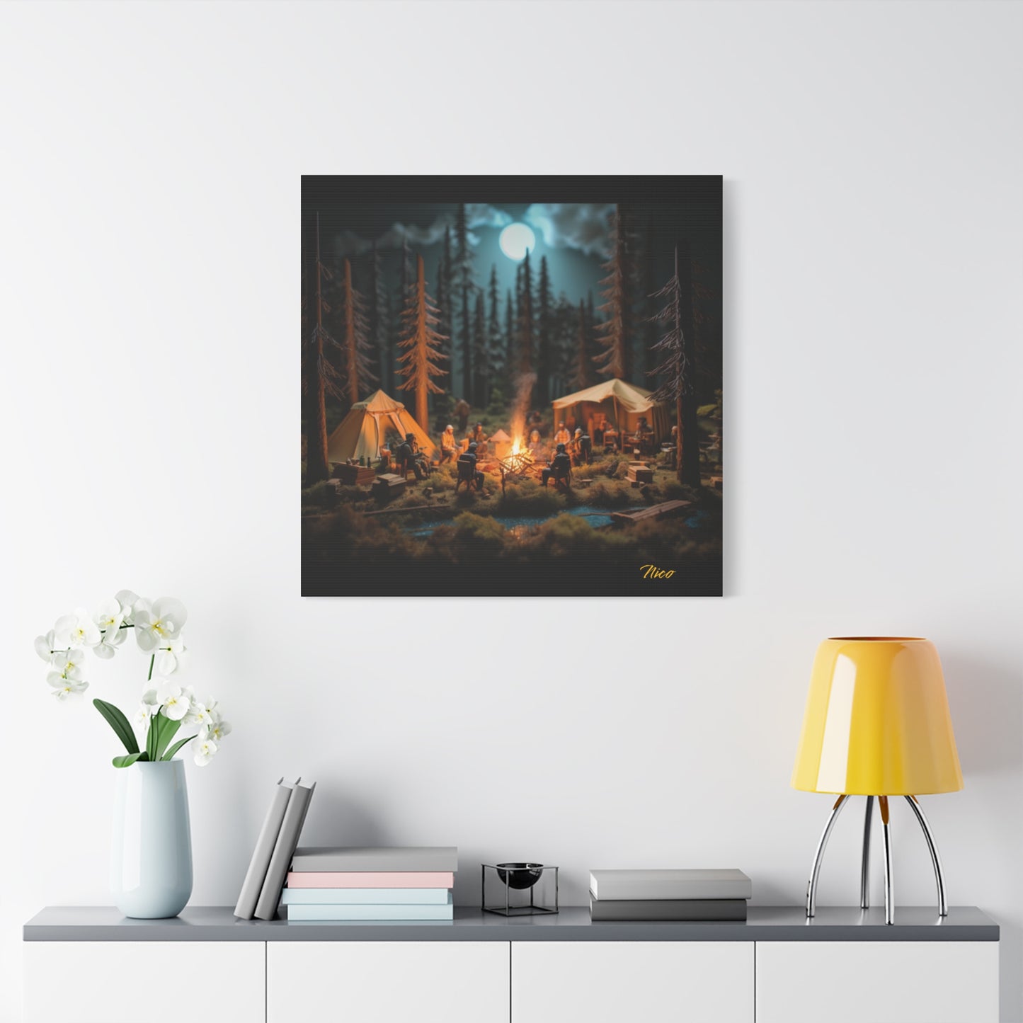 Under The Starry Skies Series Print #8 - Streched Matte Canvas Print, 1.25" Thick