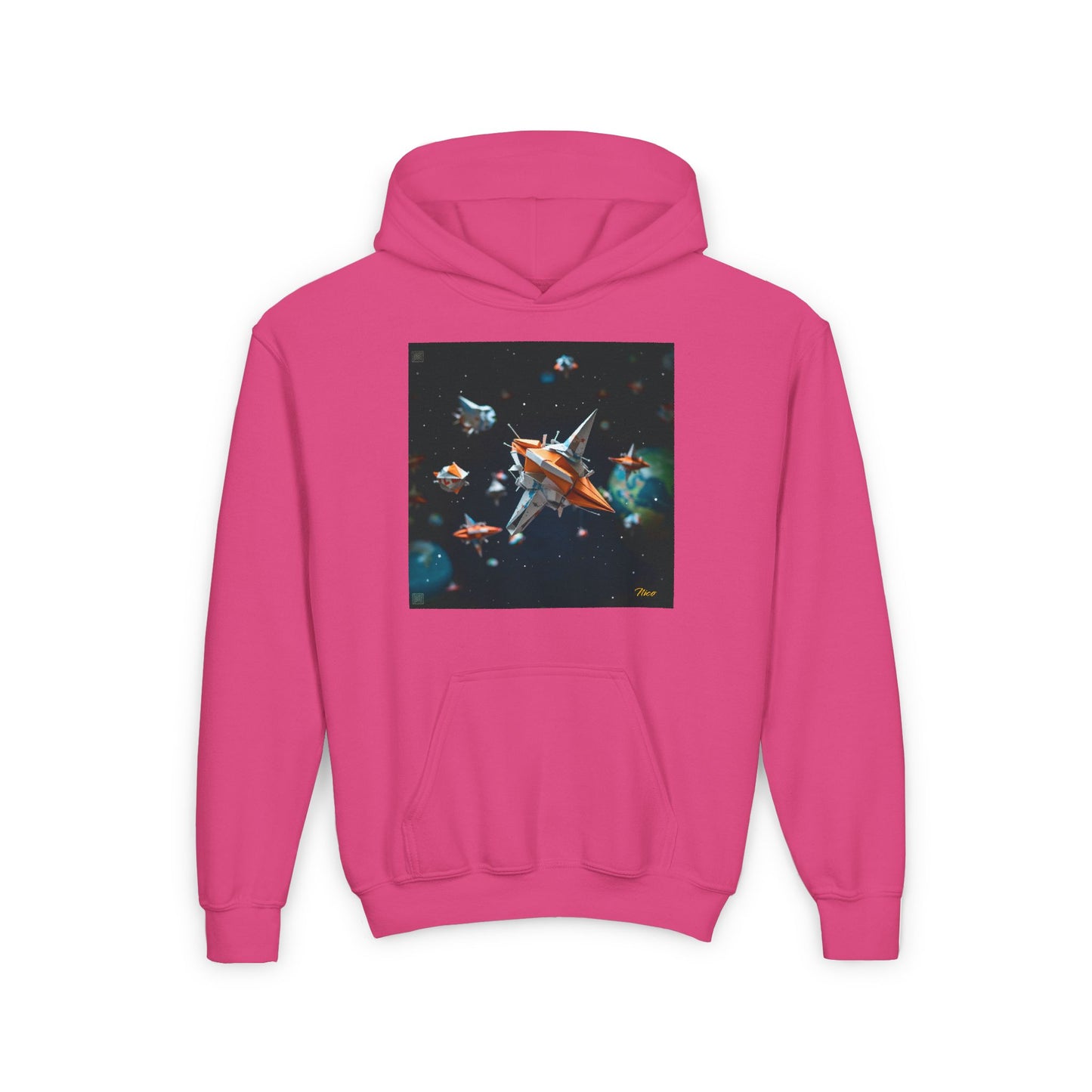 Elons' Dream Series Print #1 Youth Heavy Blend Hooded Sweatshirt