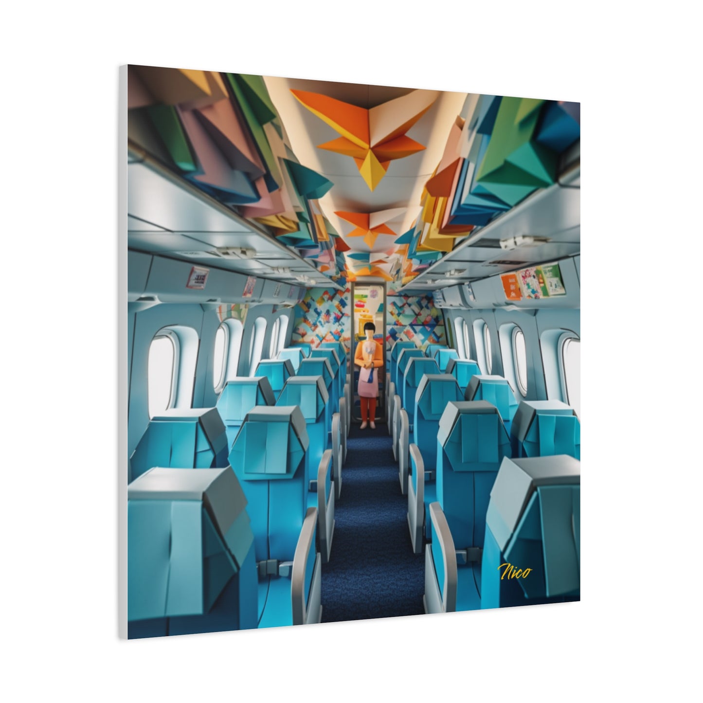 Frequent Flyer Miles Series Print #6 - Streched Matte Canvas Print, 1.25" Thick