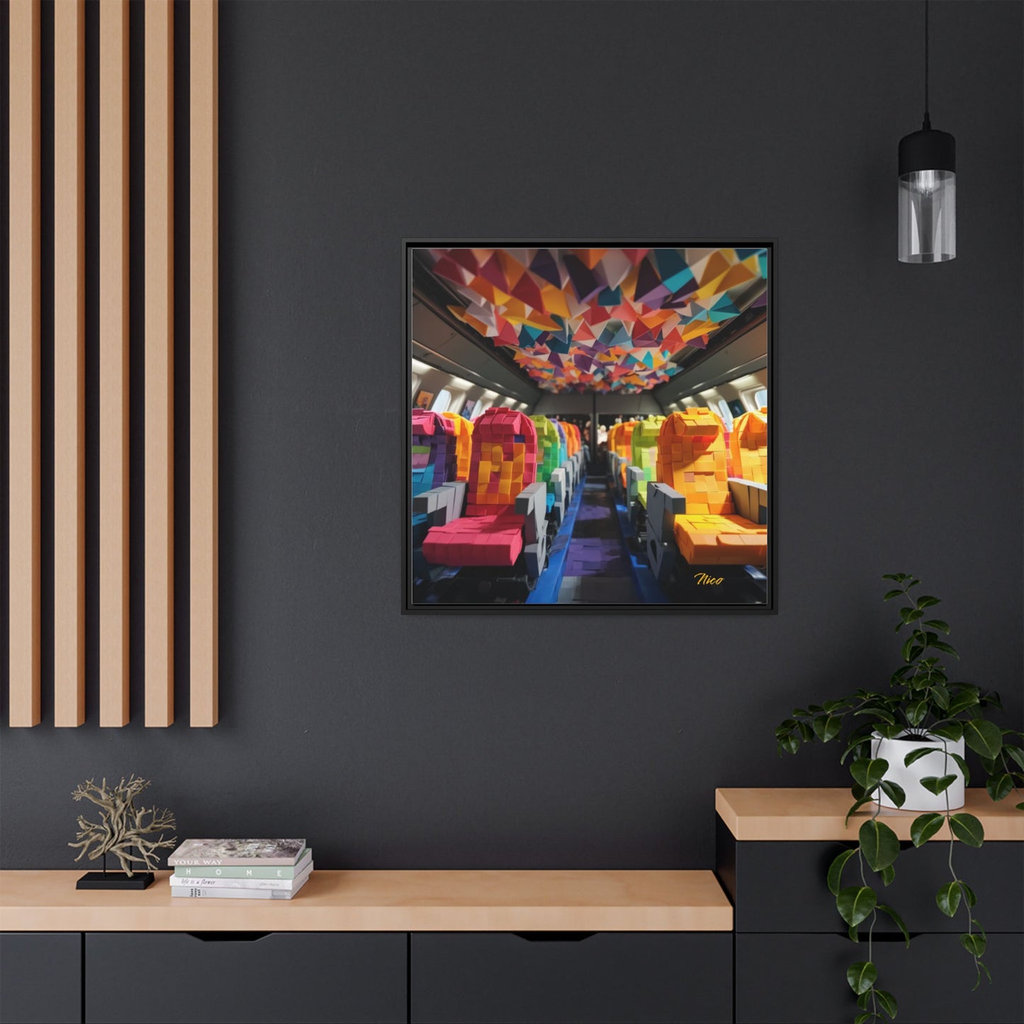 Frequent Flyer Miles Series Print #4 - Black Framed Canvas Print