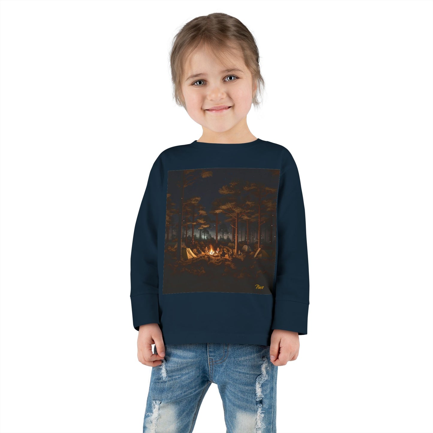 Under The Starry Skies Series Print #9 Toddler Long Sleeve Tee