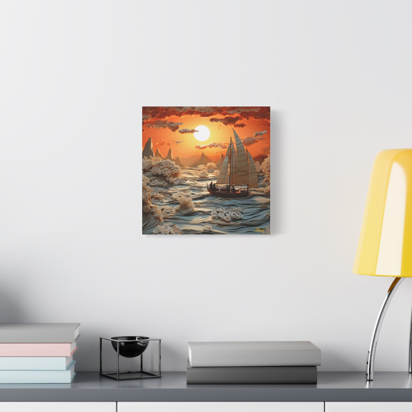 Into The Sunset Series Print #8 - Streched Matte Canvas Print, 1.25" Thick