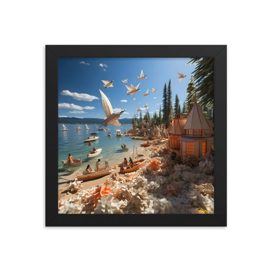 Atop The Mountain Lakeshore Series Print #6 - Framed Paper Print