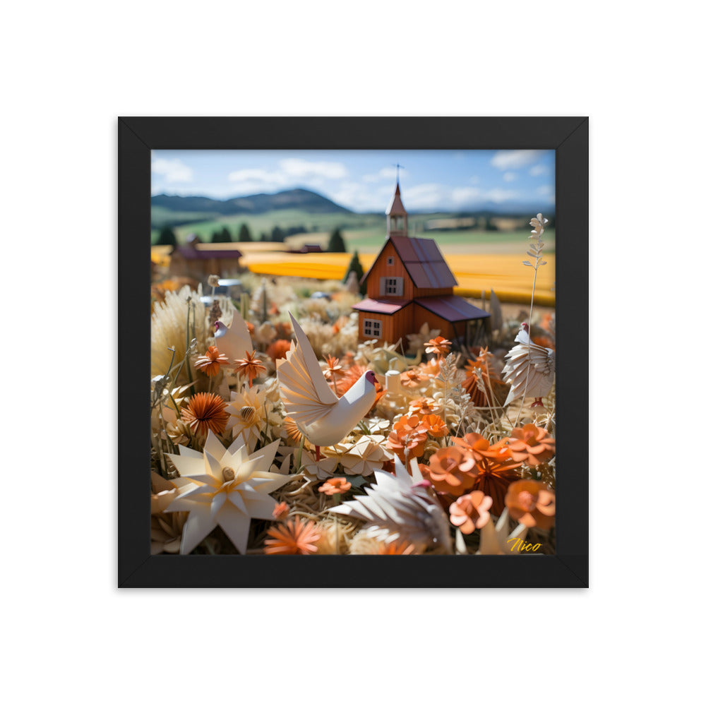 Meadow By The Farm Series Print #7 - Framed Paper Print