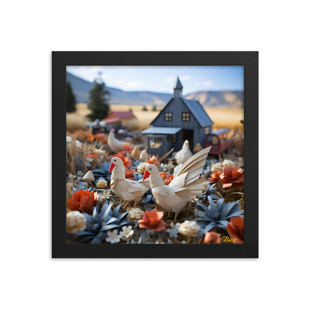 Meadow By The Farm Series Print #6 - Framed Paper Print