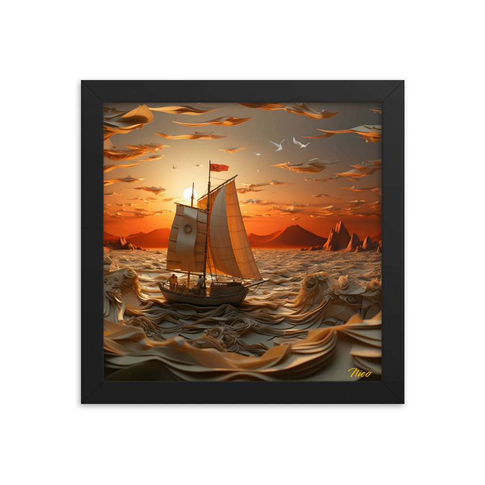 Into The Sunset Series Print #7 - Framed Paper Print