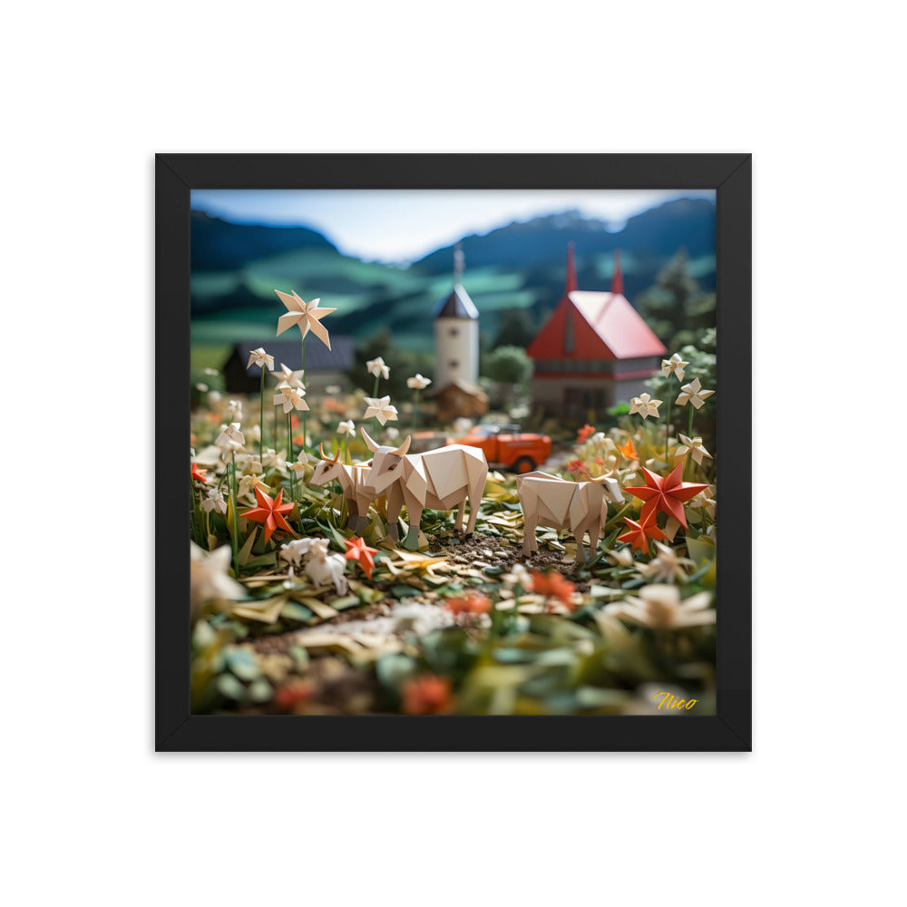 Meadow By The Farm Series Print #5 - Framed Paper Print