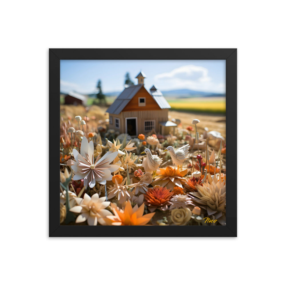 Meadow By The Farm Series Print #4 - Framed Paper Print