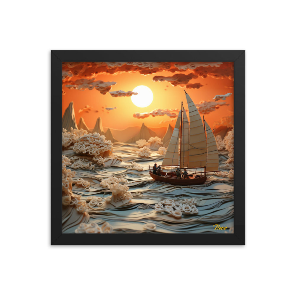 Into The Sunset Series Print #8 - Framed Paper Print