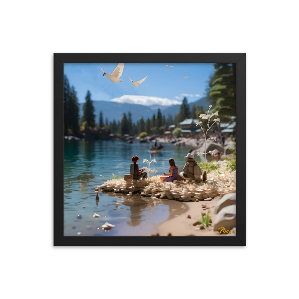 Atop The Mountain Lakeshore Series Print #7 - Framed Paper Print