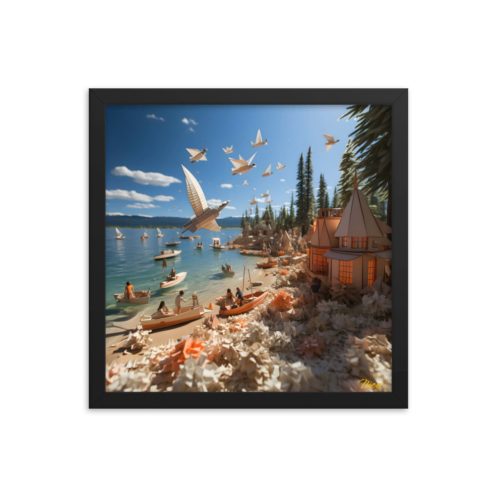 Atop The Mountain Lakeshore Series Print #6 - Framed Paper Print