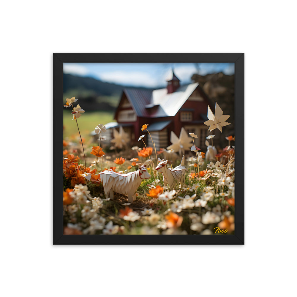 Meadow By The Farm Series Print #10 - Framed Paper Print