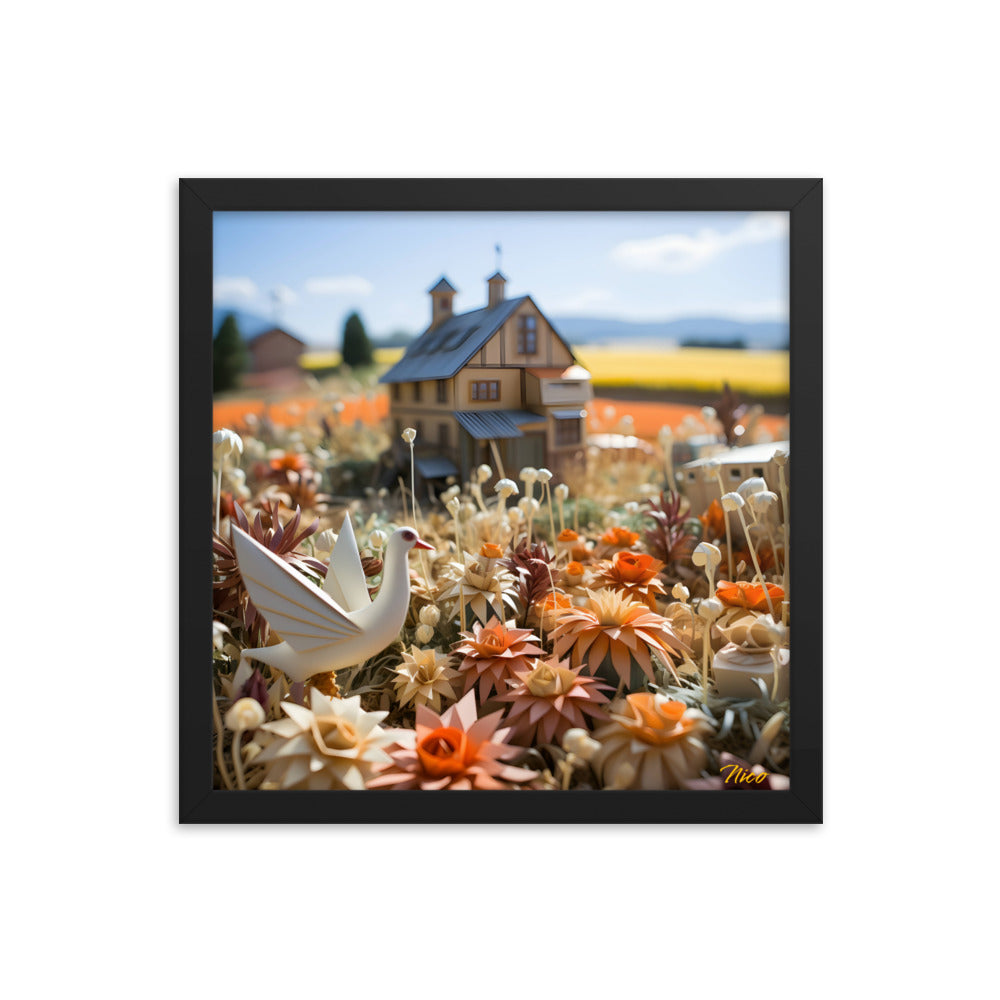 Meadow By The Farm Series Print #9 - Framed Paper Print