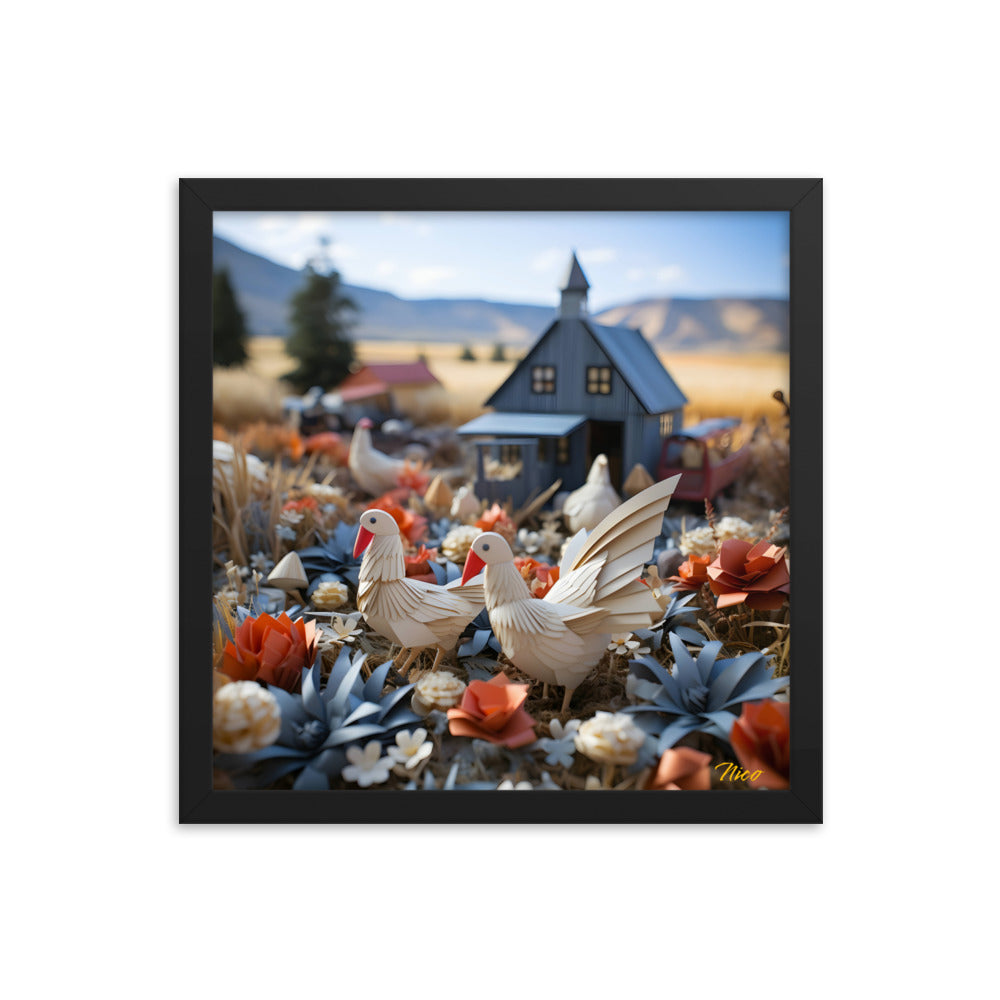 Meadow By The Farm Series Print #6 - Framed Paper Print