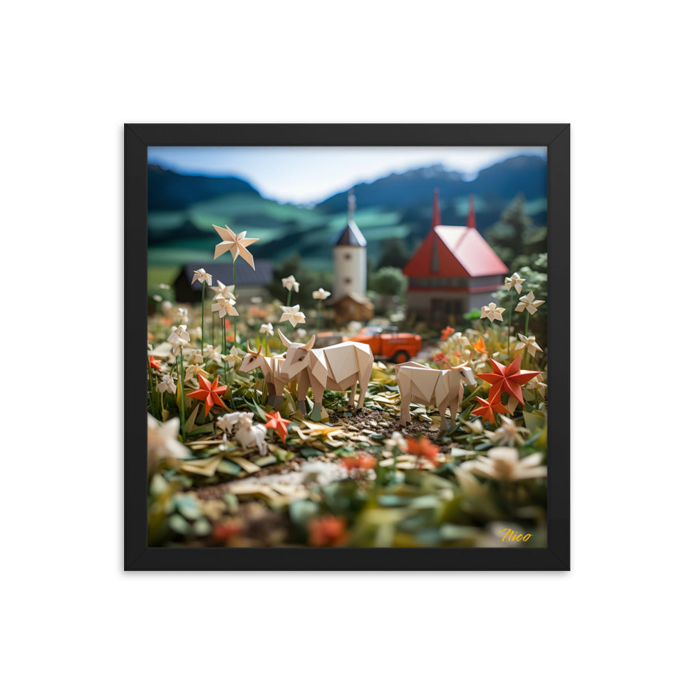 Meadow By The Farm Series Print #5 - Framed Paper Print