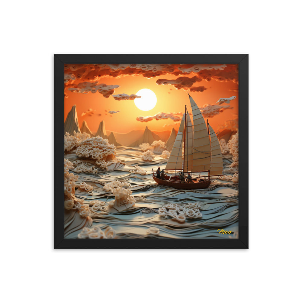 Into The Sunset Series Print #8 - Framed Paper Print