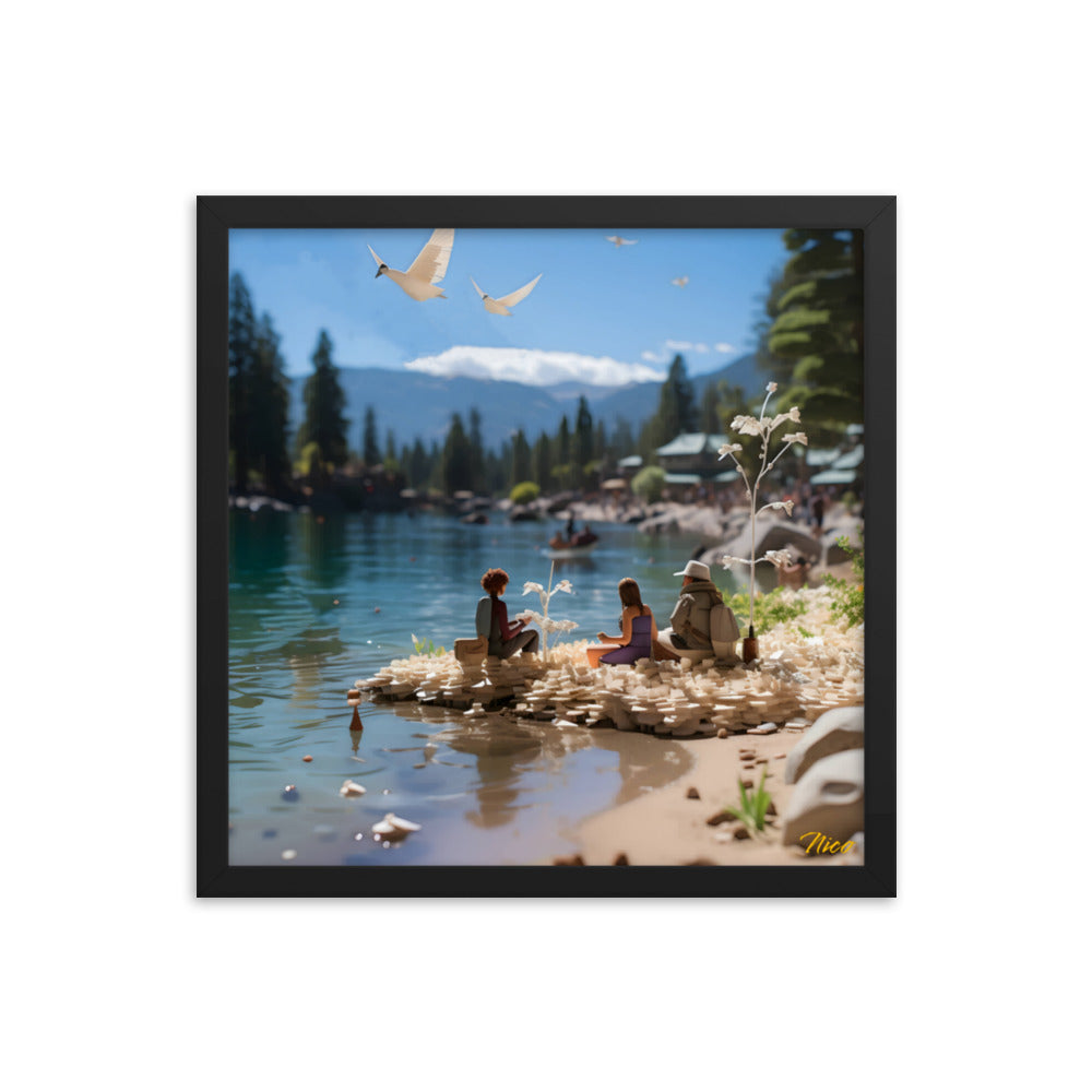 Atop The Mountain Lakeshore Series Print #7 - Framed Paper Print