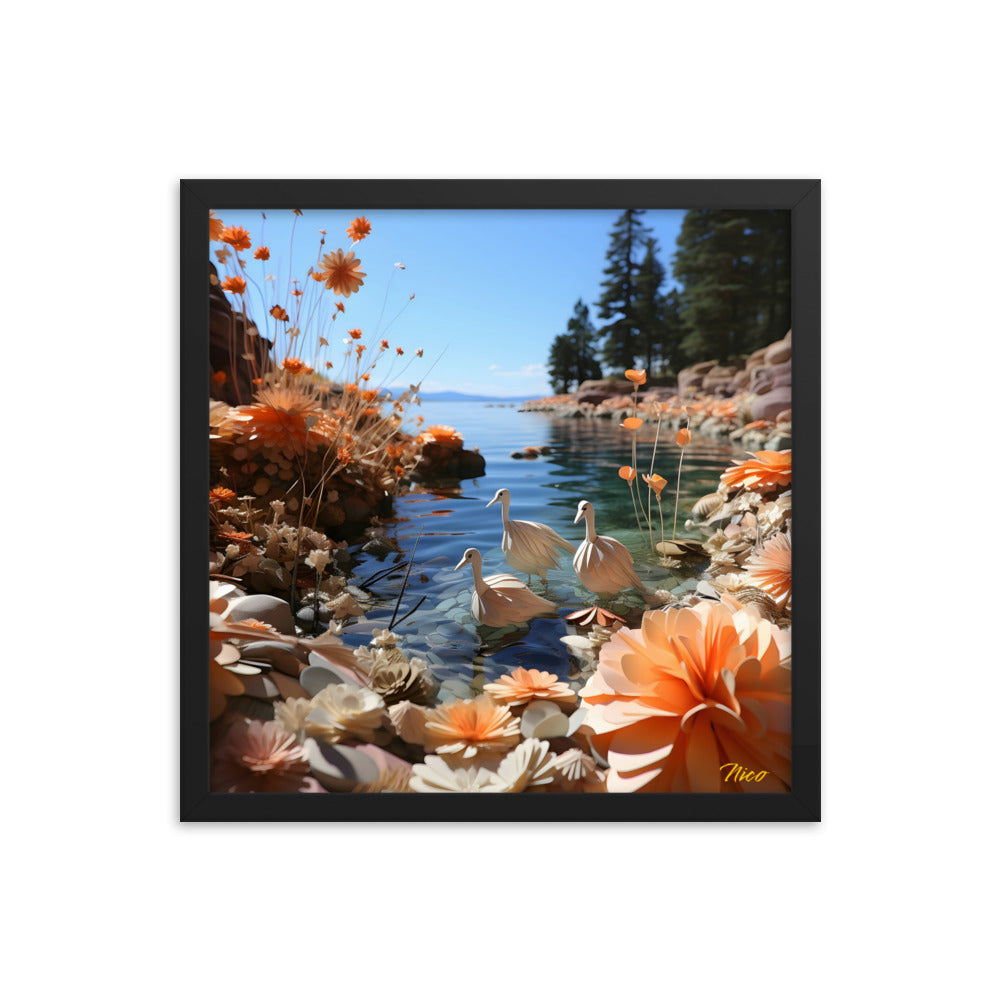 Atop The Mountain Lakeshore Series Print #4 - Framed Paper Print