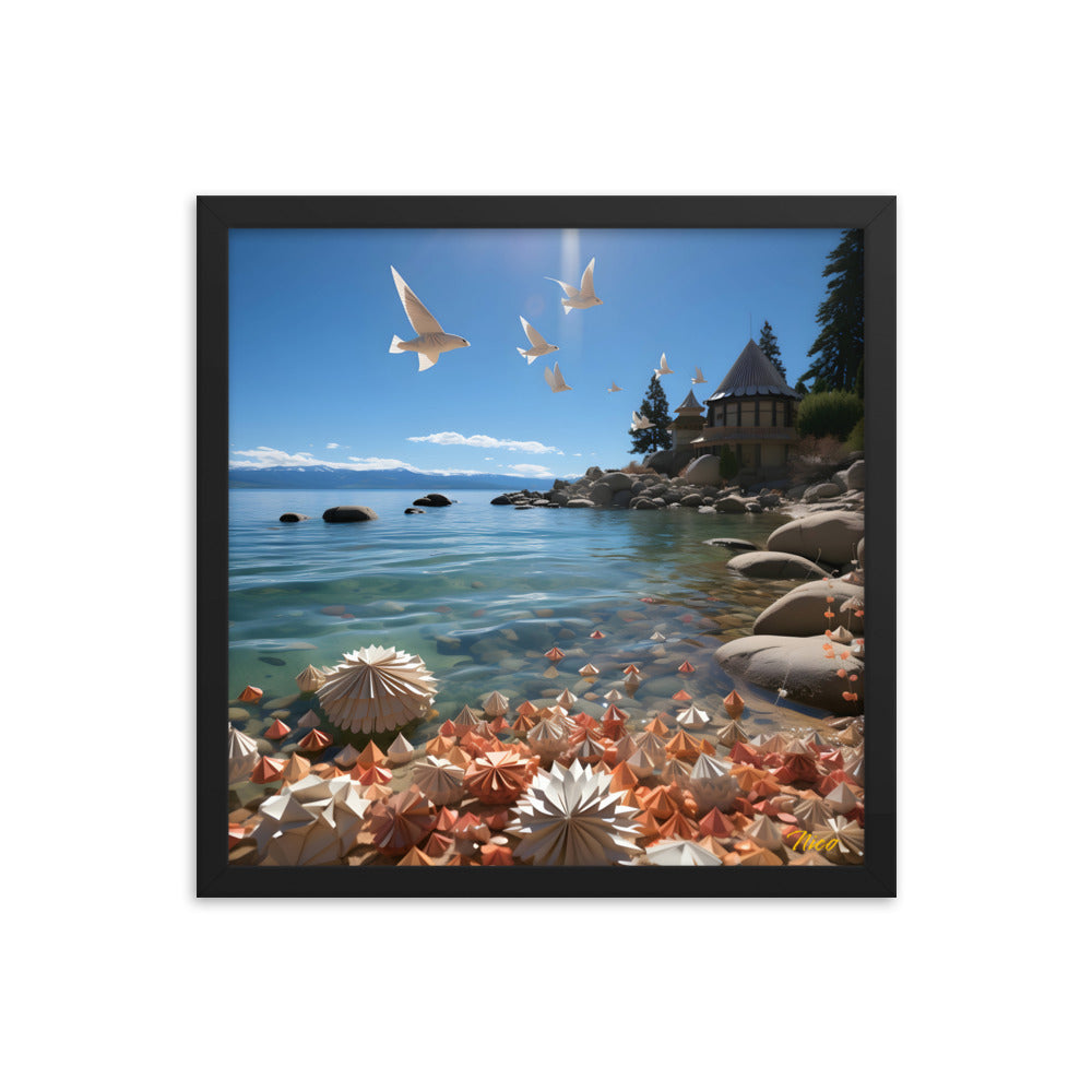 Atop The Mountain Lakeshore Series Print #3 - Framed Paper Print