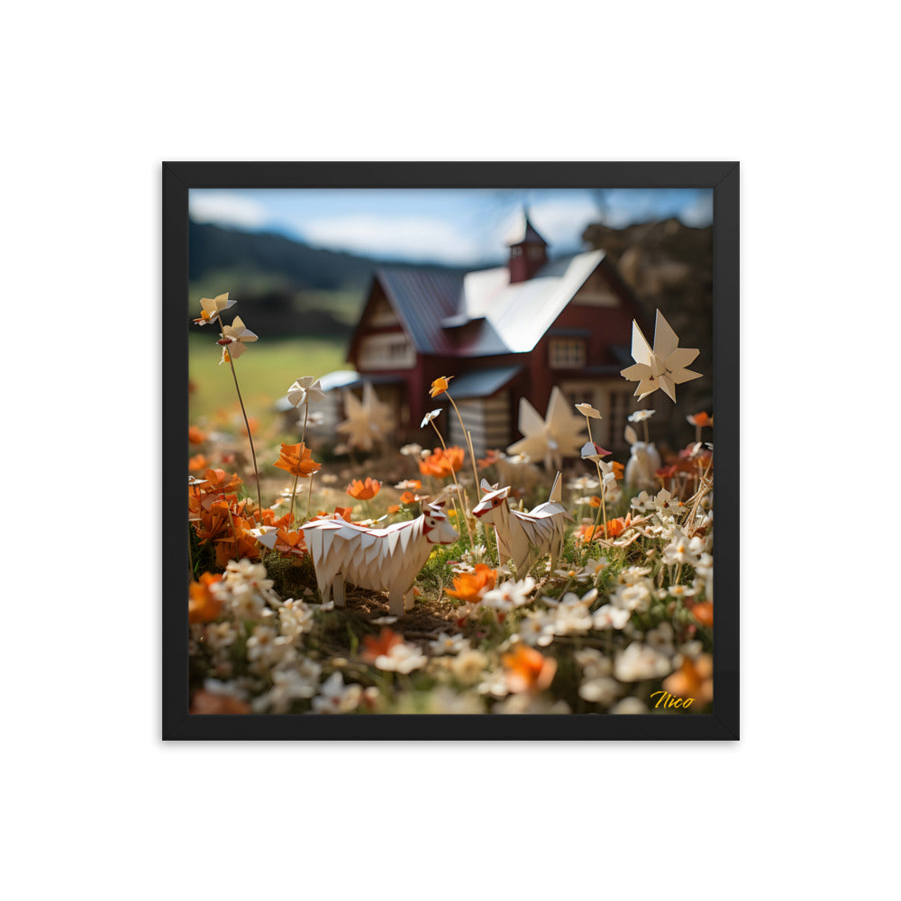 Meadow By The Farm Series Print #10 - Framed Paper Print