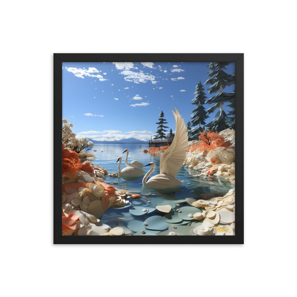 Atop The Mountain Lakeshore Series Print #1 - Framed Paper Print