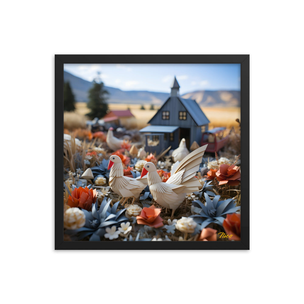 Meadow By The Farm Series Print #6 - Framed Paper Print