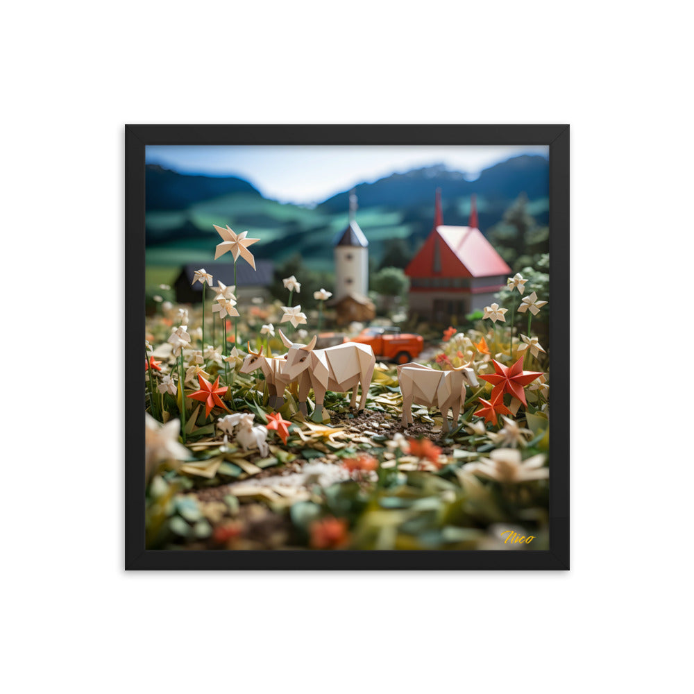 Meadow By The Farm Series Print #5 - Framed Paper Print