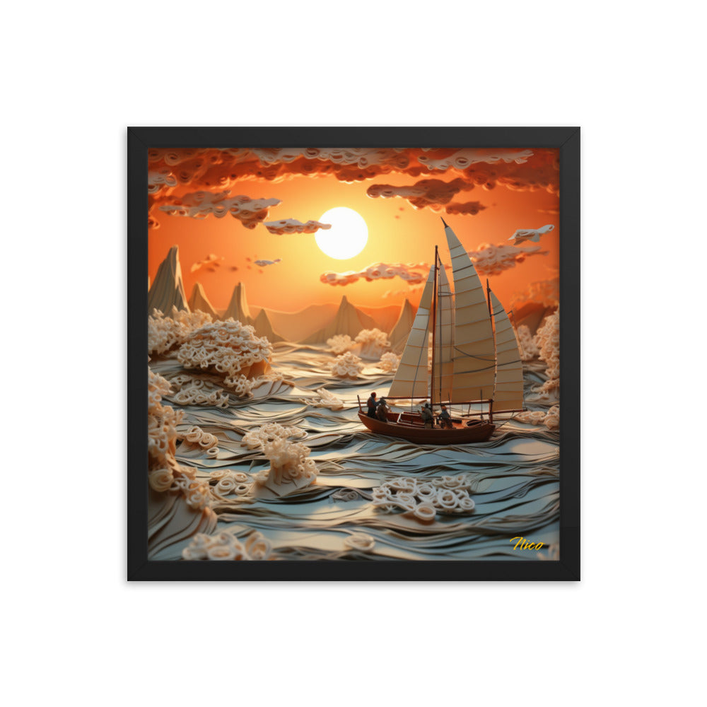 Into The Sunset Series Print #8 - Framed Paper Print