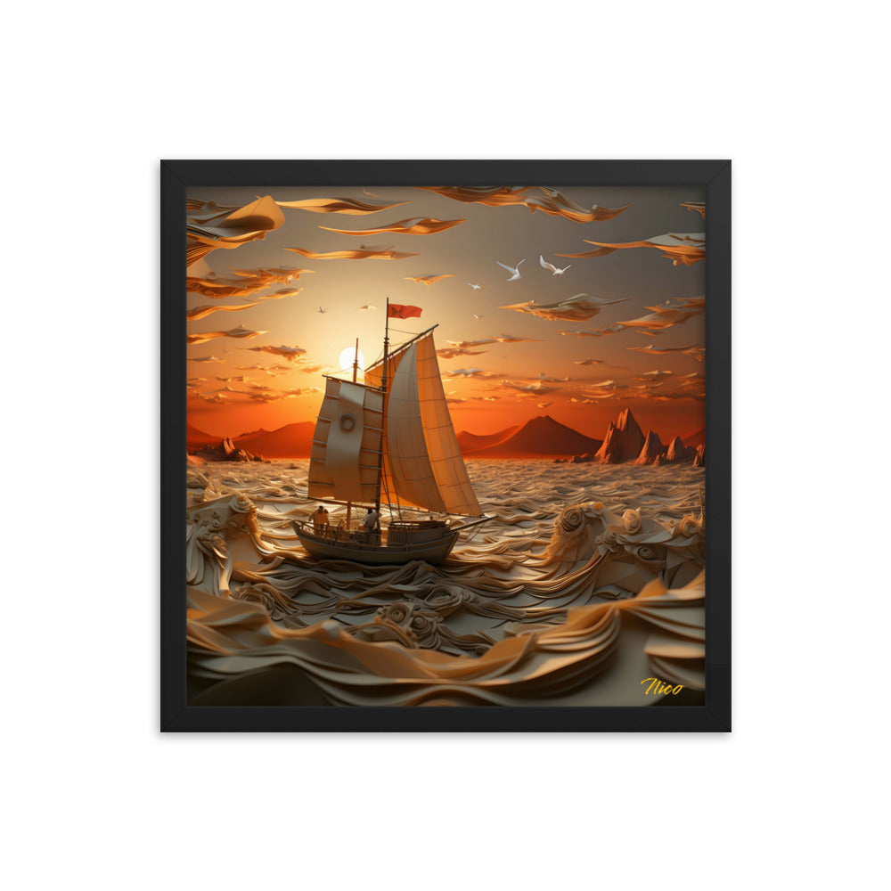 Into The Sunset Series Print #7 - Framed Paper Print