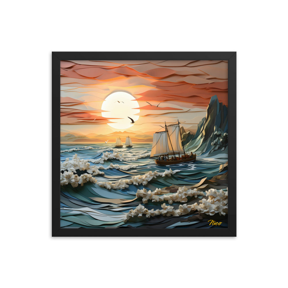 Into The Sunset Series Print #6 - Framed Paper Print