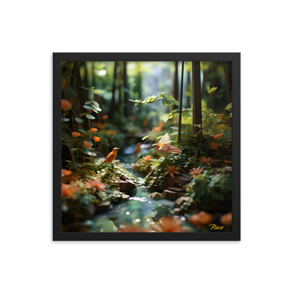 Relaxing By The Brook Series Print #6 - Framed Paper Print