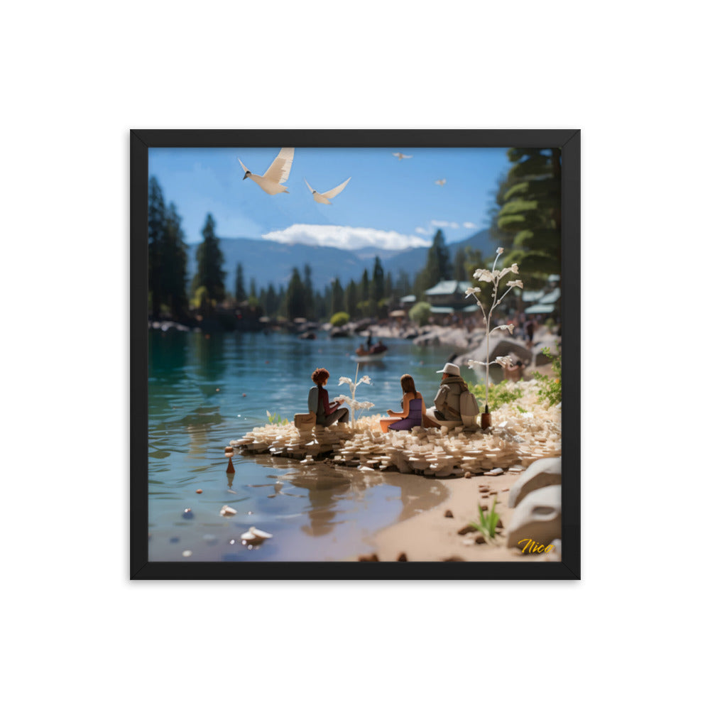 Atop The Mountain Lakeshore Series Print #7 - Framed Paper Print